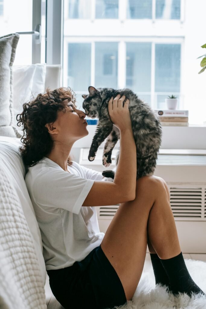 Cat and Woman