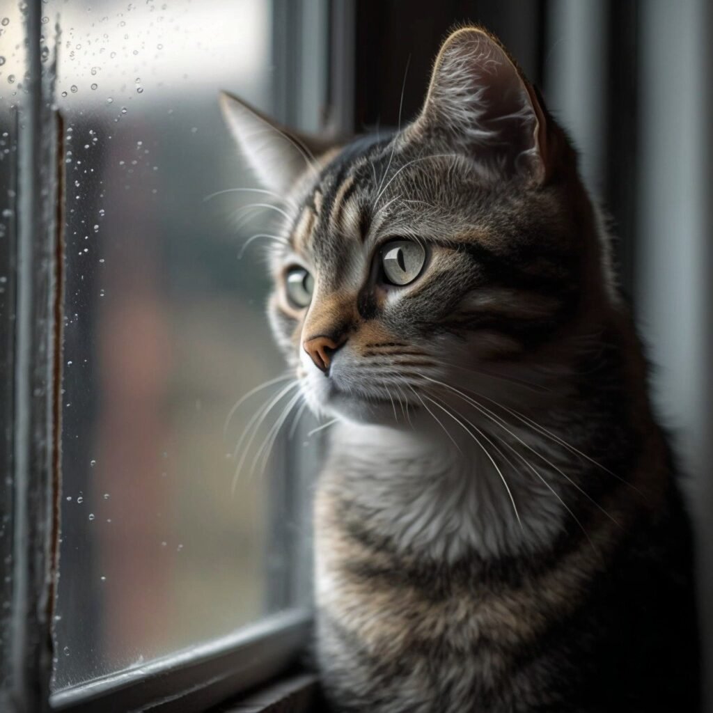 ai generated, cat, feline, window, pet, rain, looking outside, cute, ai generated, cat, cat, cat, nature, animal, cat, cat