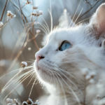 ai generated, cat, nature, flowers, feline, animal, pet, outdoors, cat, cat, cat, cat, cat