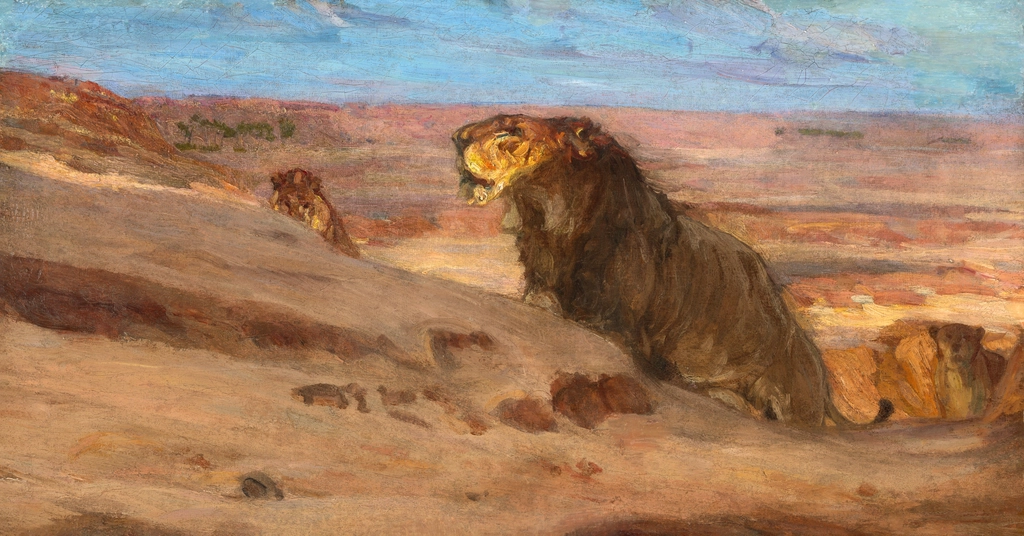 African Lions Conquer Scorching Desert Heat (image credits: rawpixel)