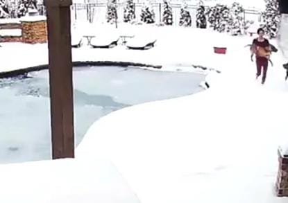 A Desperate Plunge Amid Winter Chill