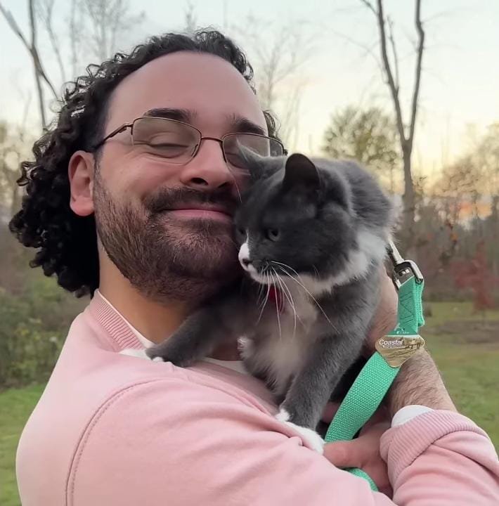 Man Discovers His Soul Cat Waiting in His Parents’ Backyard