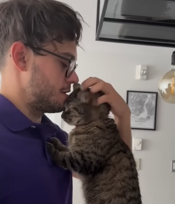 Rescue Cat’s Constant Hugs Linked to Troubling Past