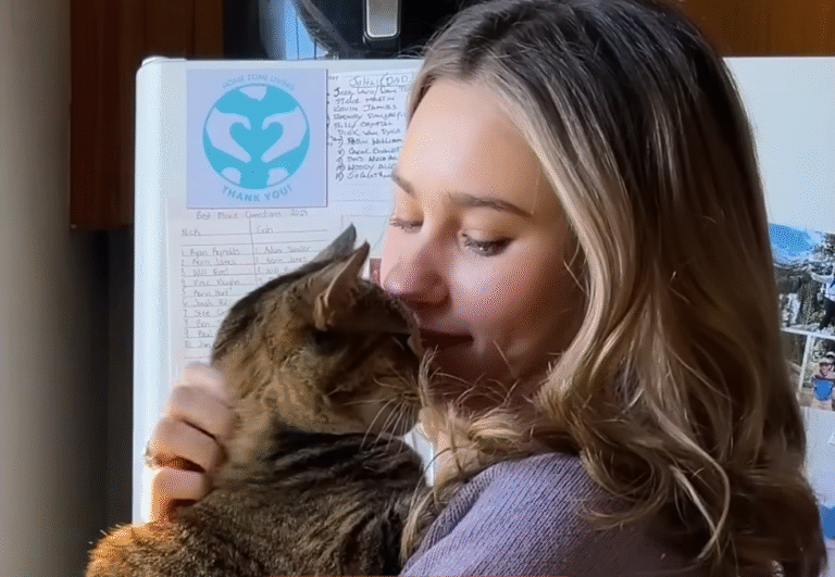 Stray Cat Penny's Grateful Embrace with Rescuer Captivates Millions Online