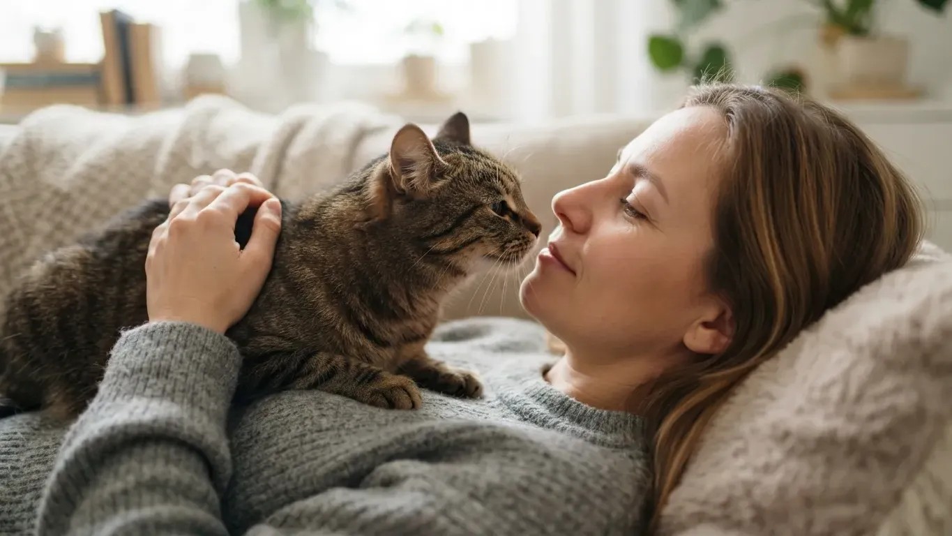 13 tender habits a sick cat uses to stay close to its person