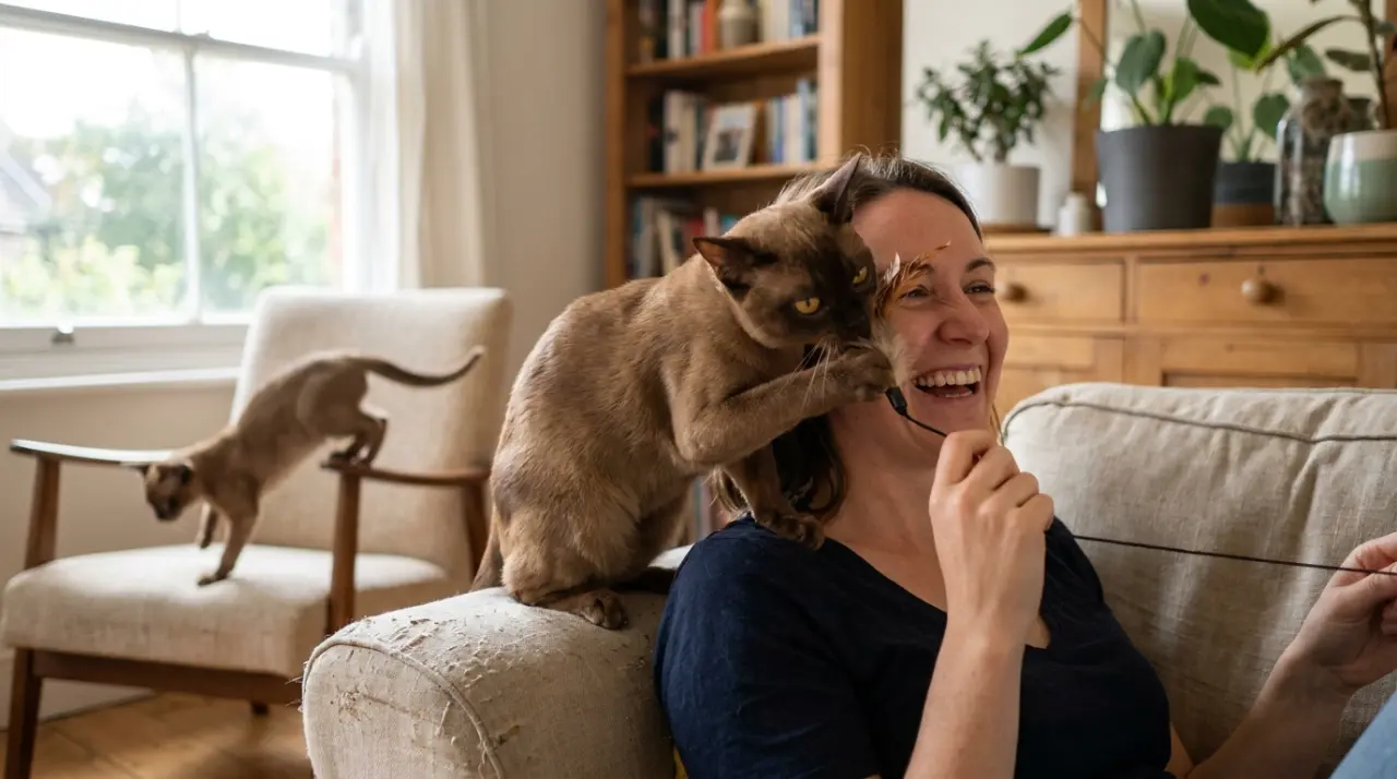 8. Burmese: The Affectionate Cat Who Still Wants Another Game