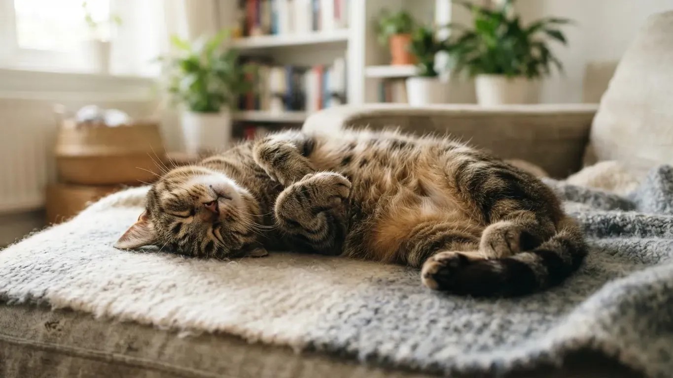 16 Signs a Cat Is Relaxed Enough to Sleep Through Anything You Do